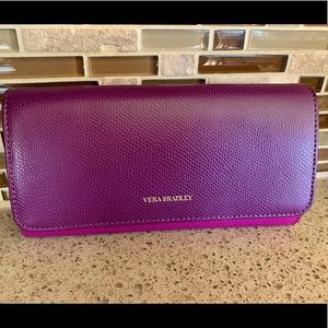 Vera Bradley Audrey Wallet Wildwood Leather Plum
